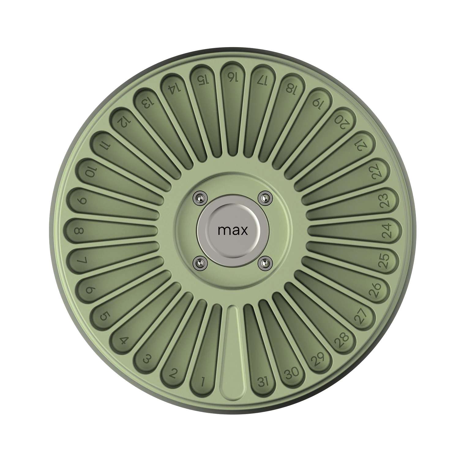 Misylo Max Pill Case with 31 storage compartments in color sage