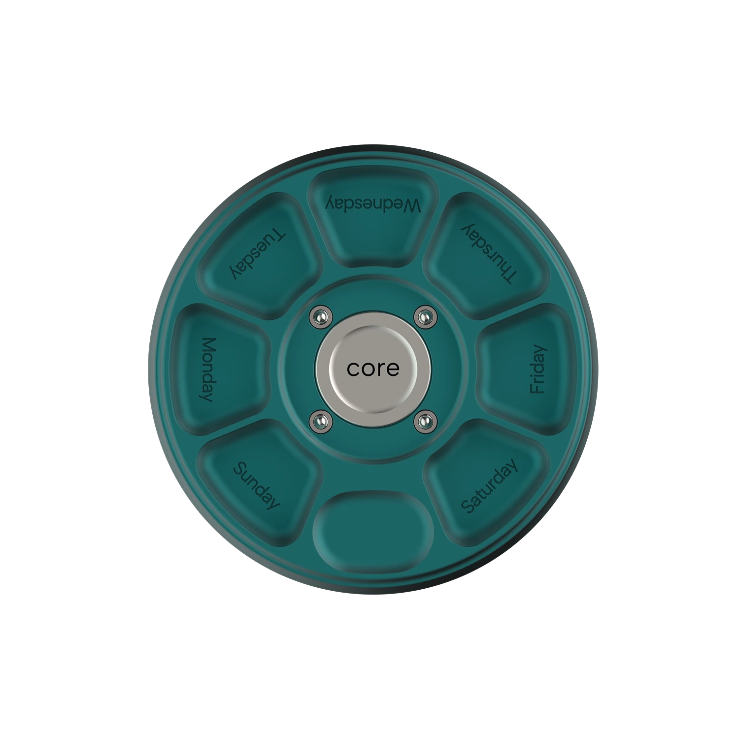 Misylo Core Pill Case with seven storage compartments in color azure
