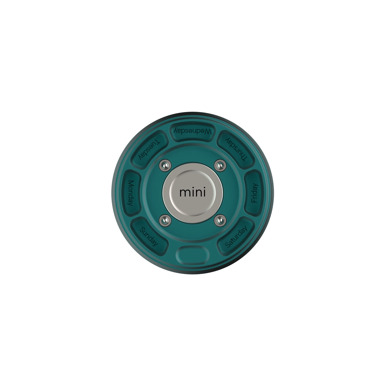 Misylo Mini Pill Case with seven storage compartments in color azure