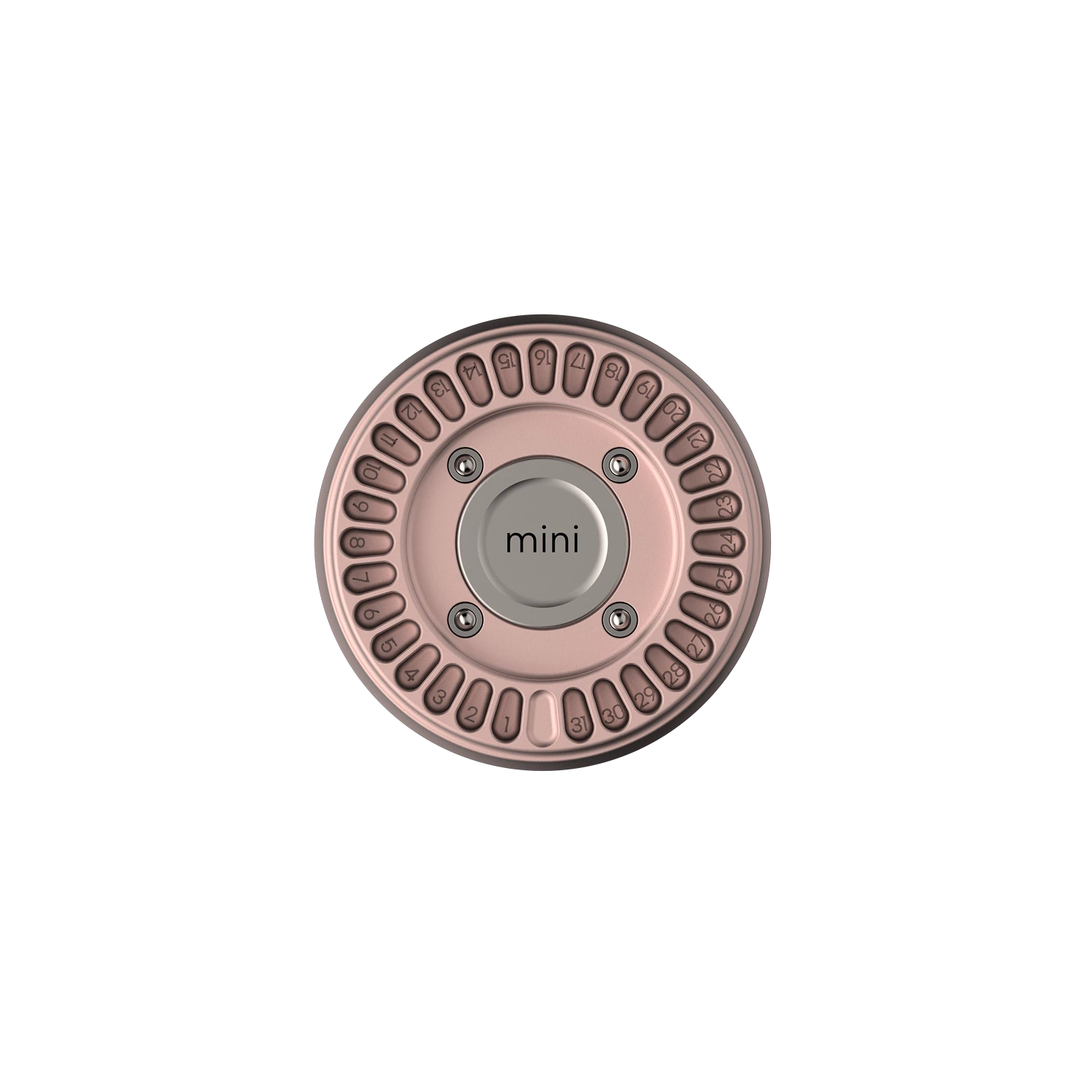 Misylo Mini Pill Case with 31 storage compartments in color blush