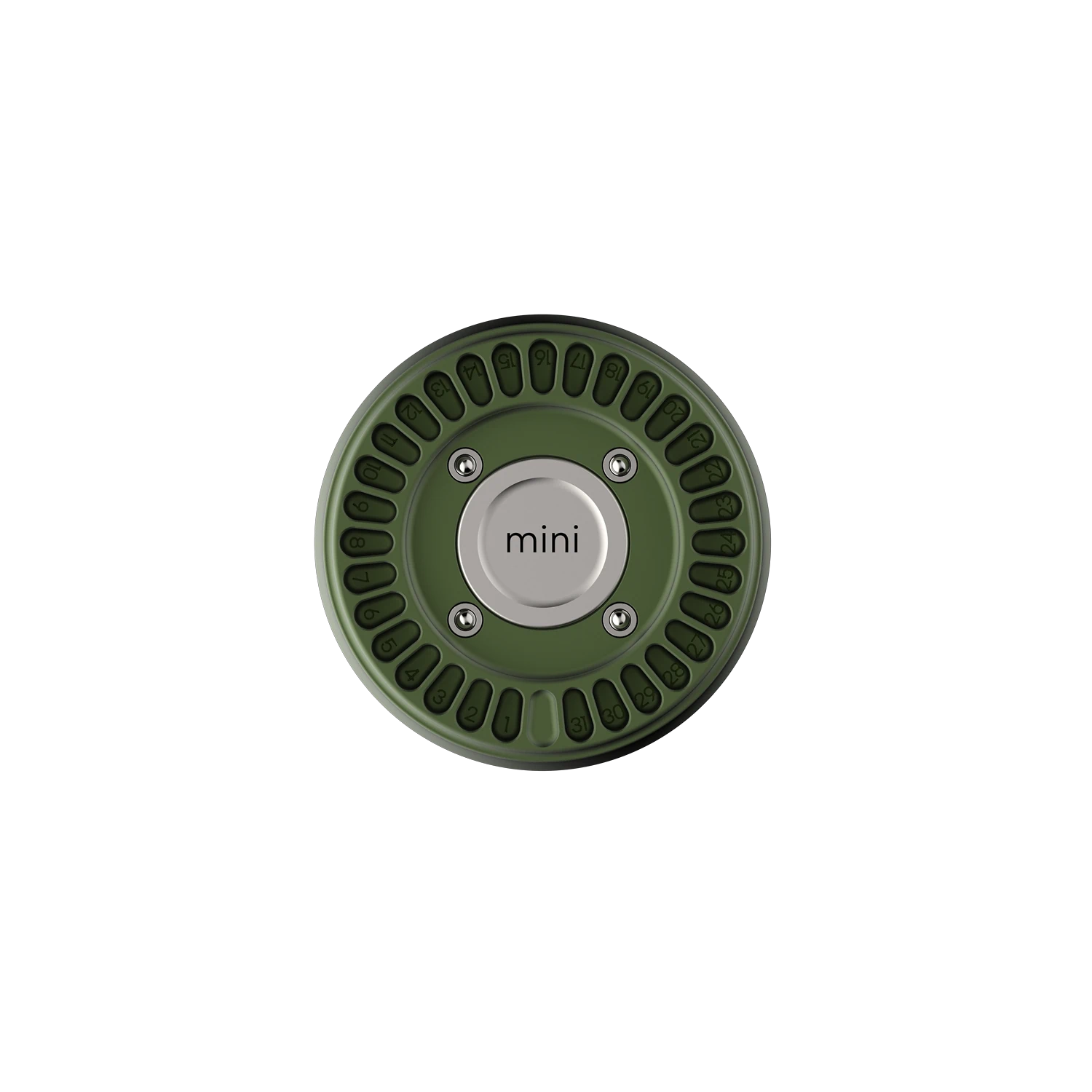 Misylo Mini Pill Case with 31 storage compartments in color forest