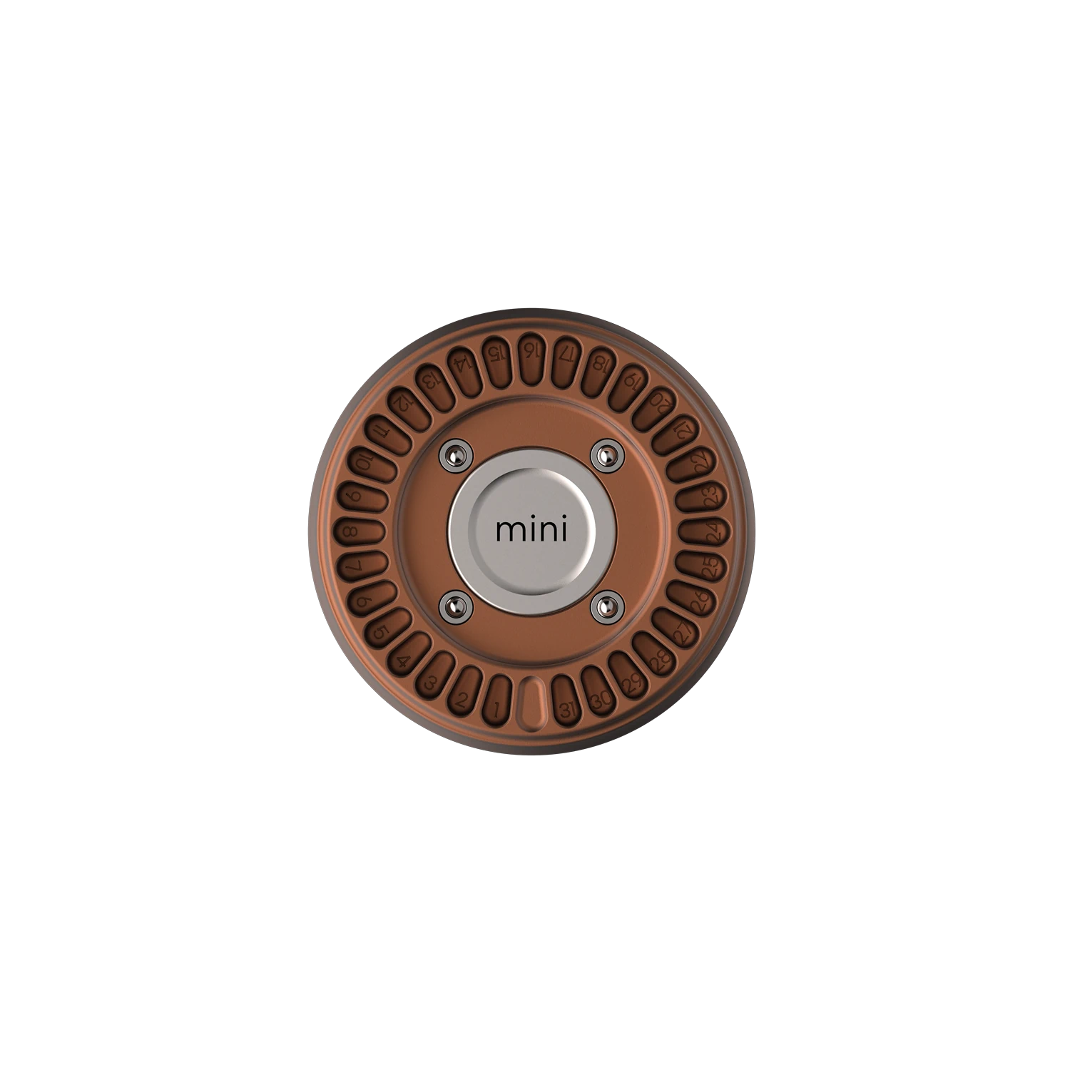 Misylo Mini Pill Case with 31 storage compartments in color terra