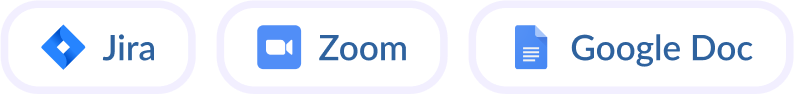jira, zoom, google doc logos