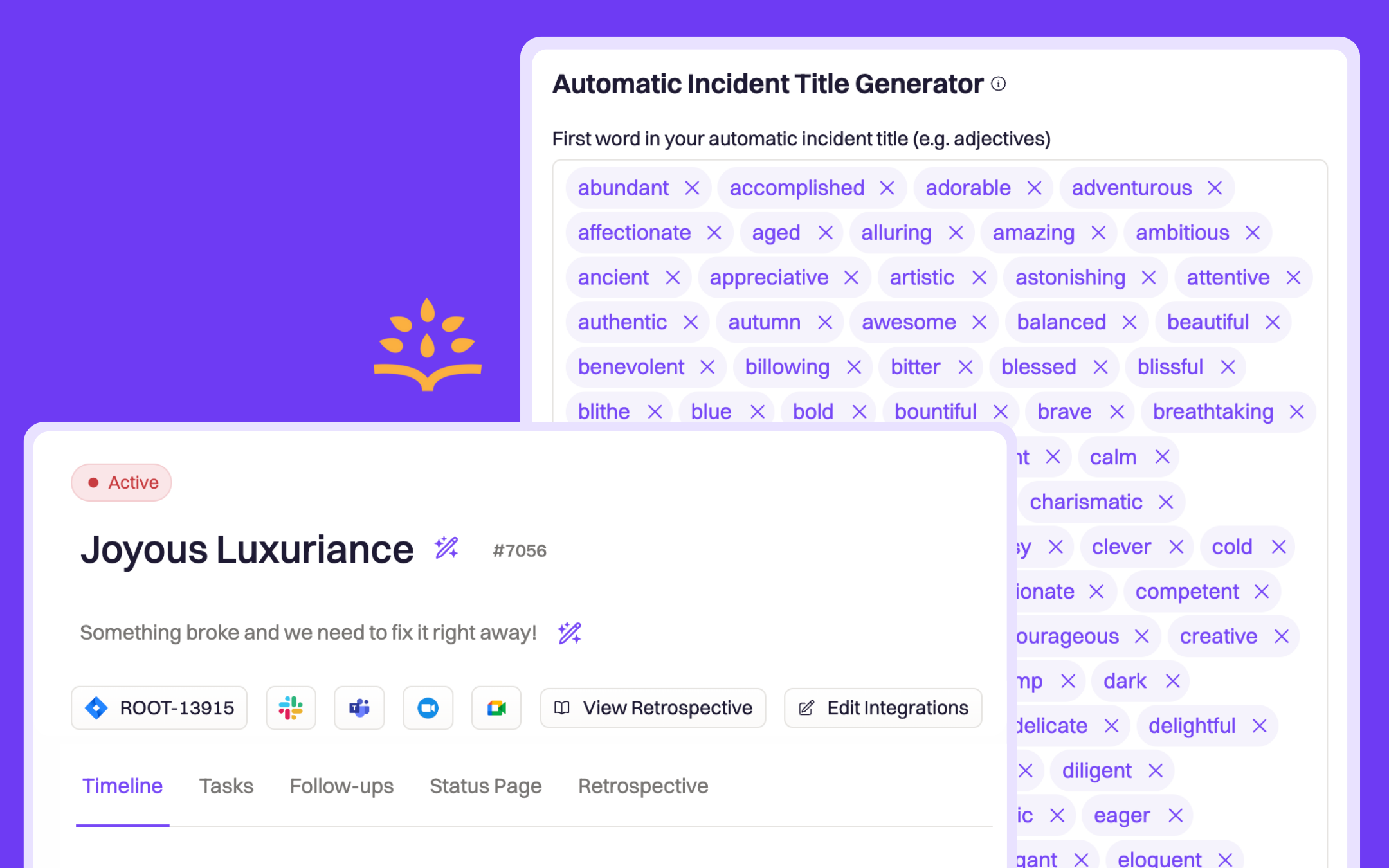 ✍️ Customize Your Wordbank for Automatic Incident Title Generation