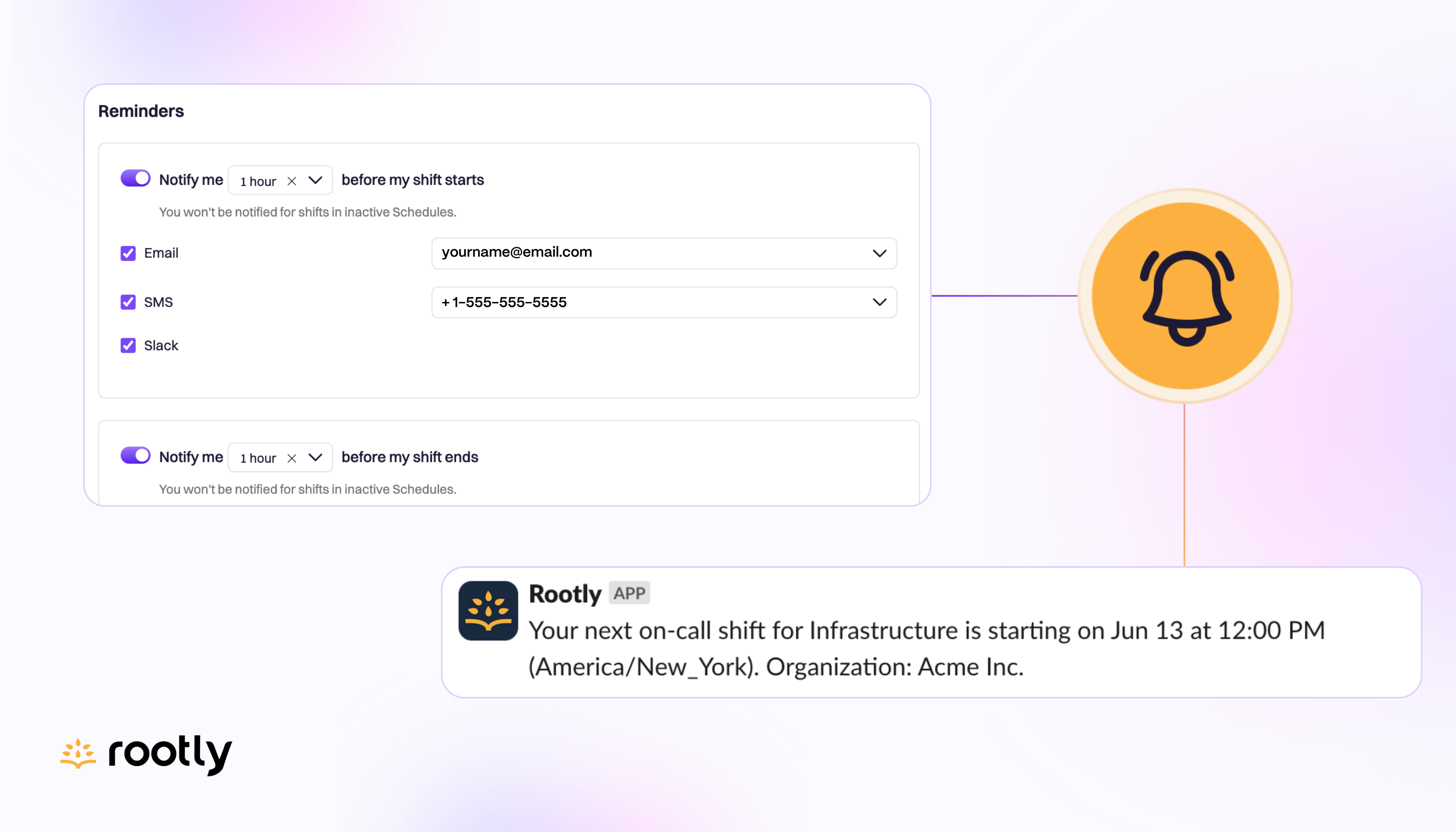 🔔 Configurable On-Call Shift Reminders