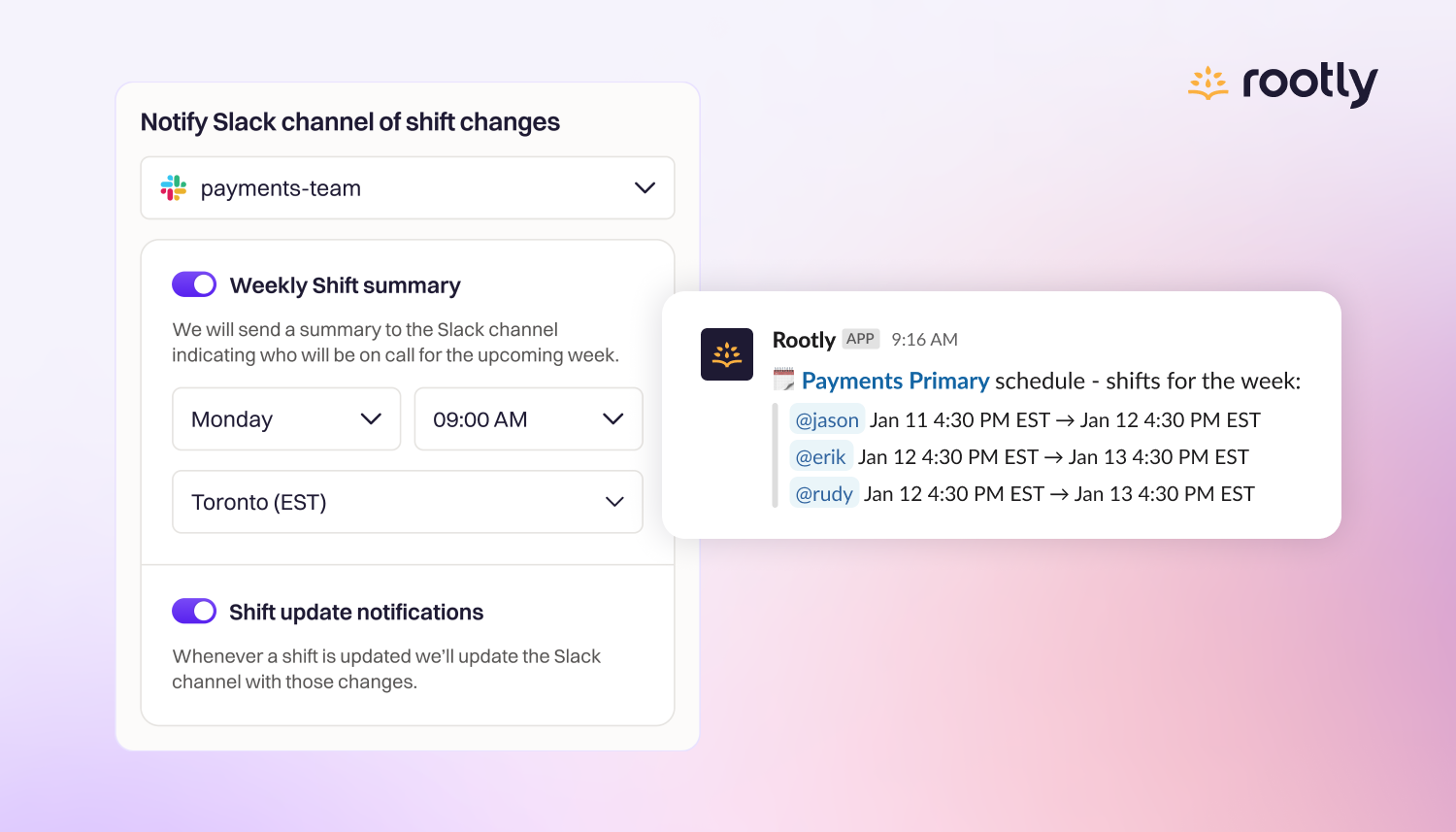 🔔 Notify Slack Channel of Shift Changes