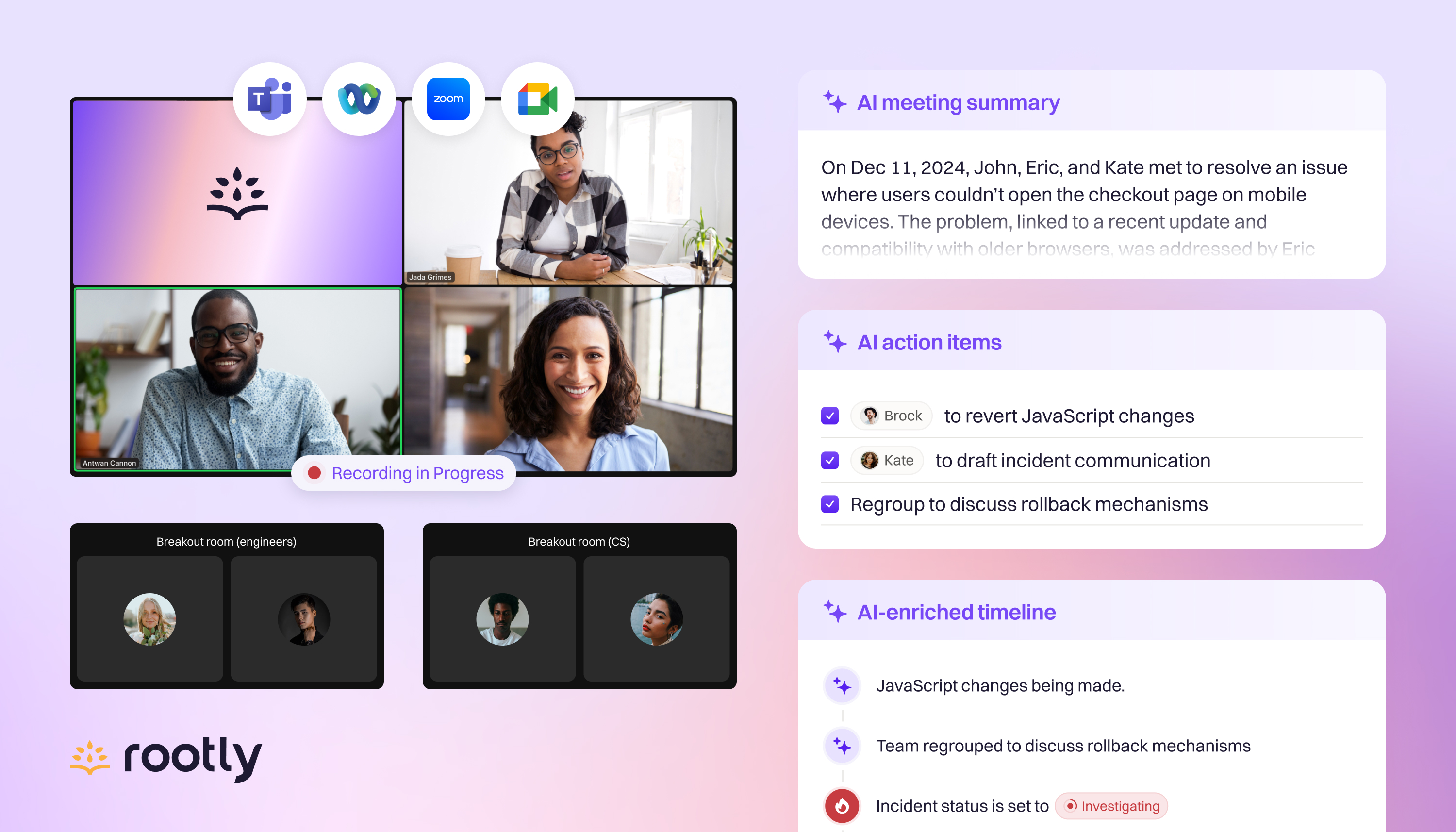 🤖 AI Meeting Bot for Incident Bridges
