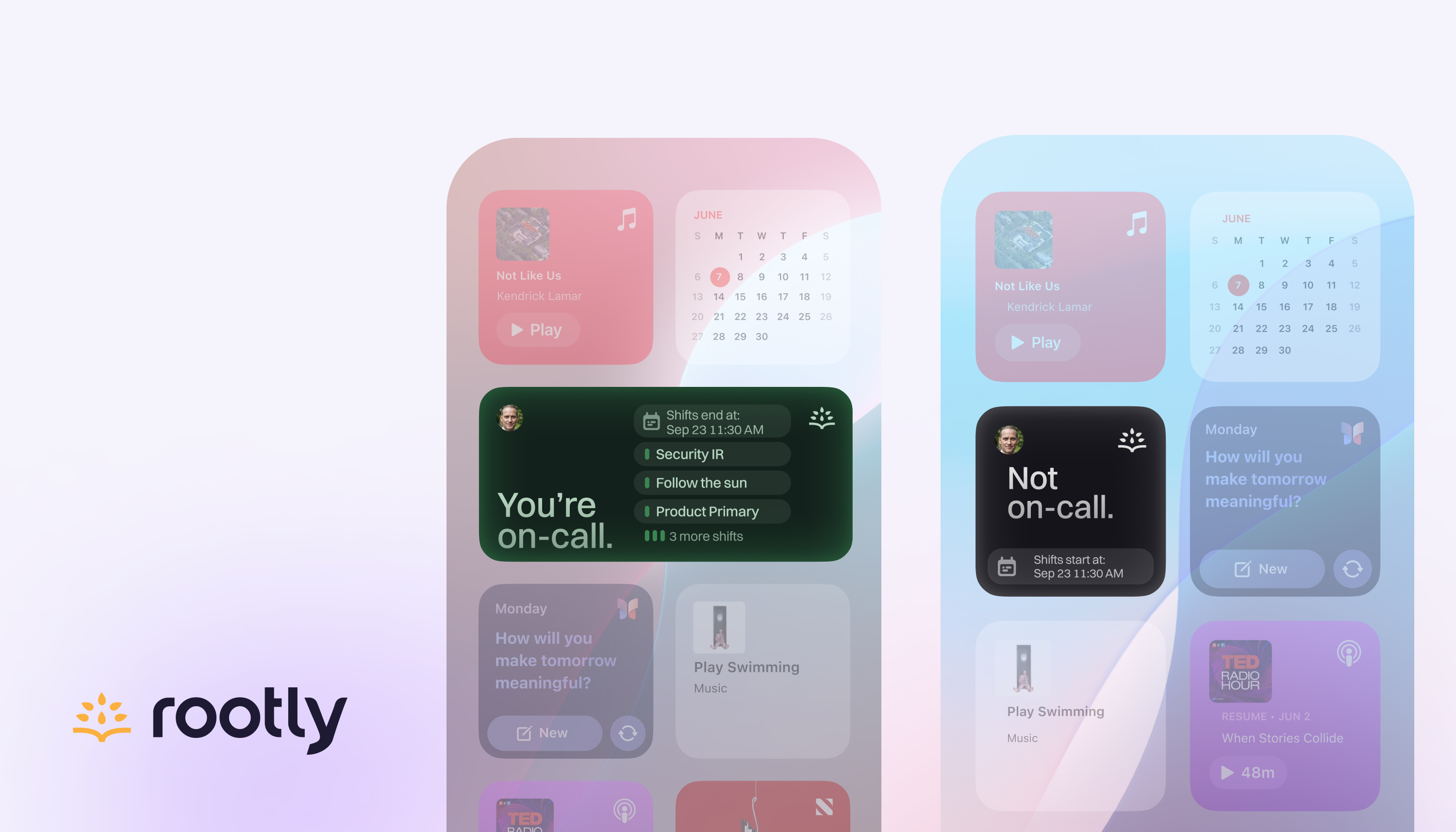 On-Call Mobile Widgets