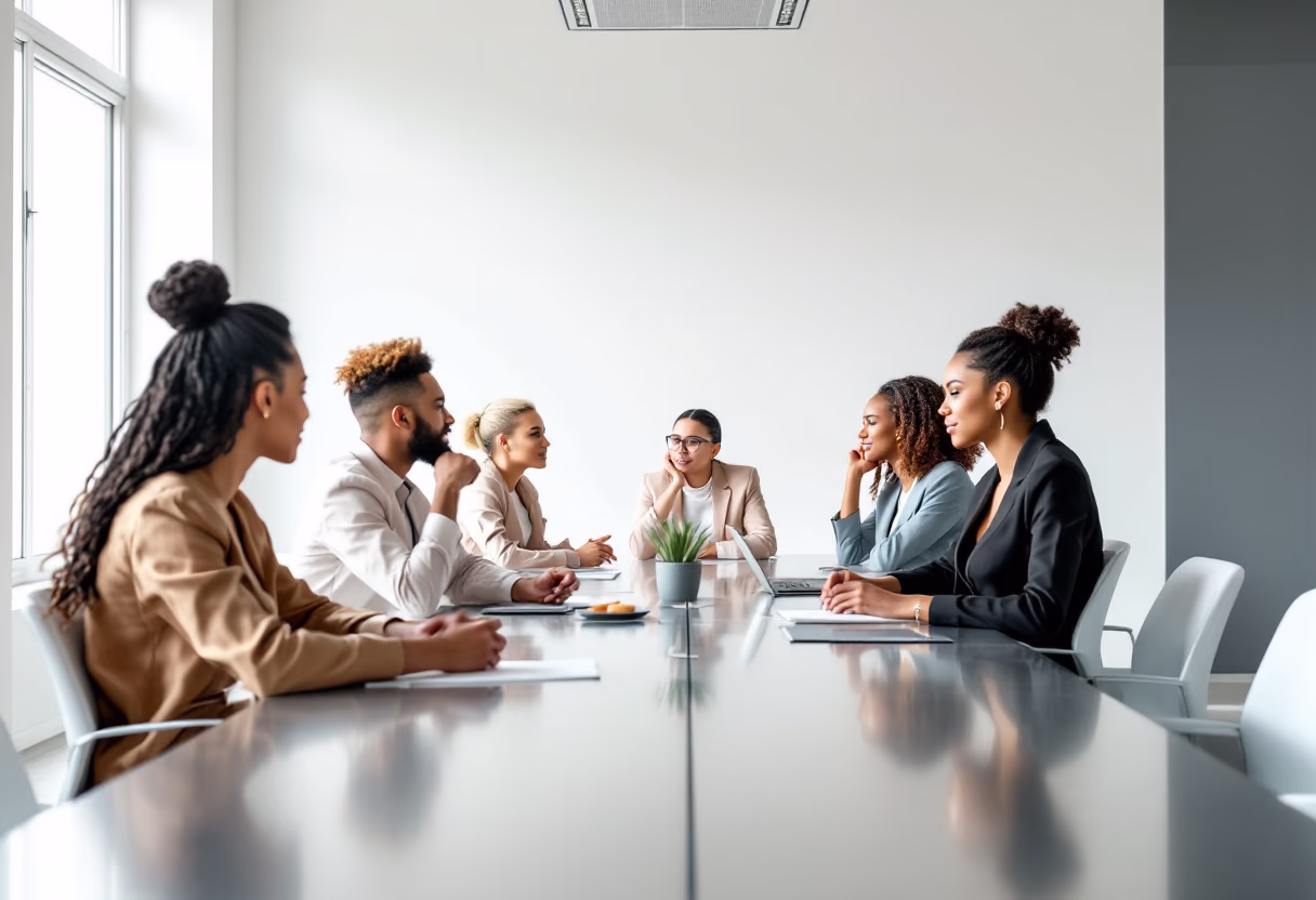 image of team discussion (for a hr tech)