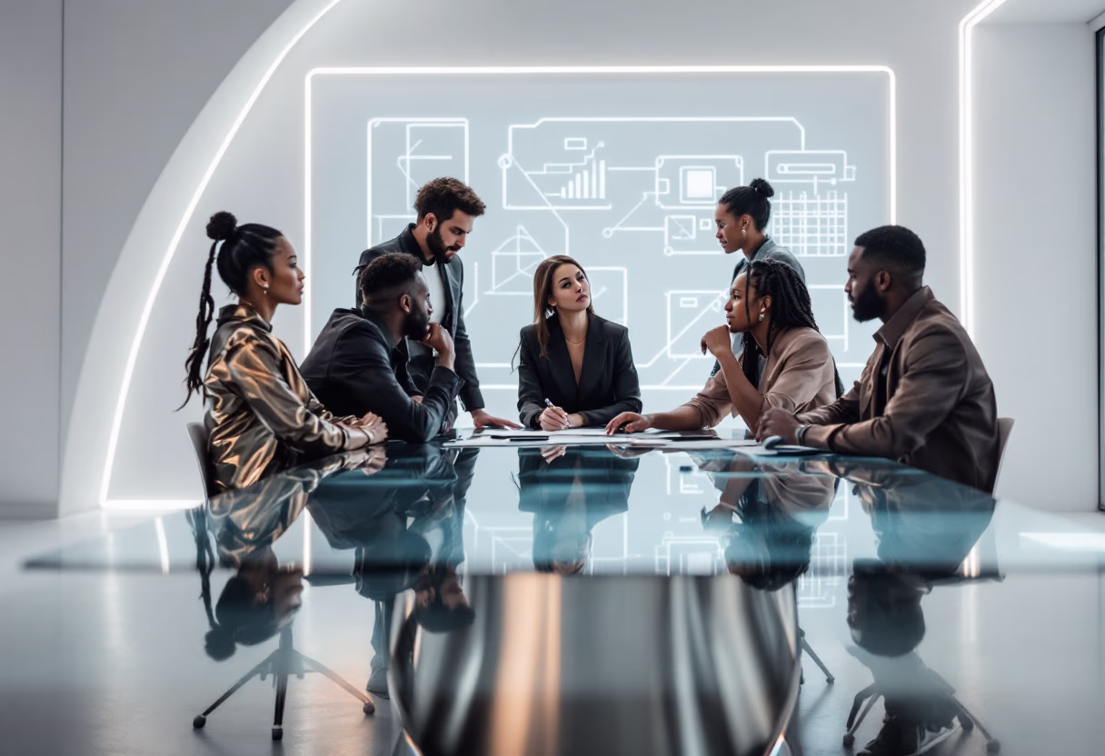 image of brainstorming session (for a productivity tools business)