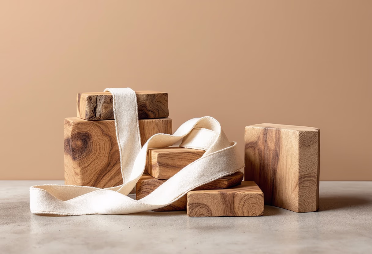 yoga blocks and straps