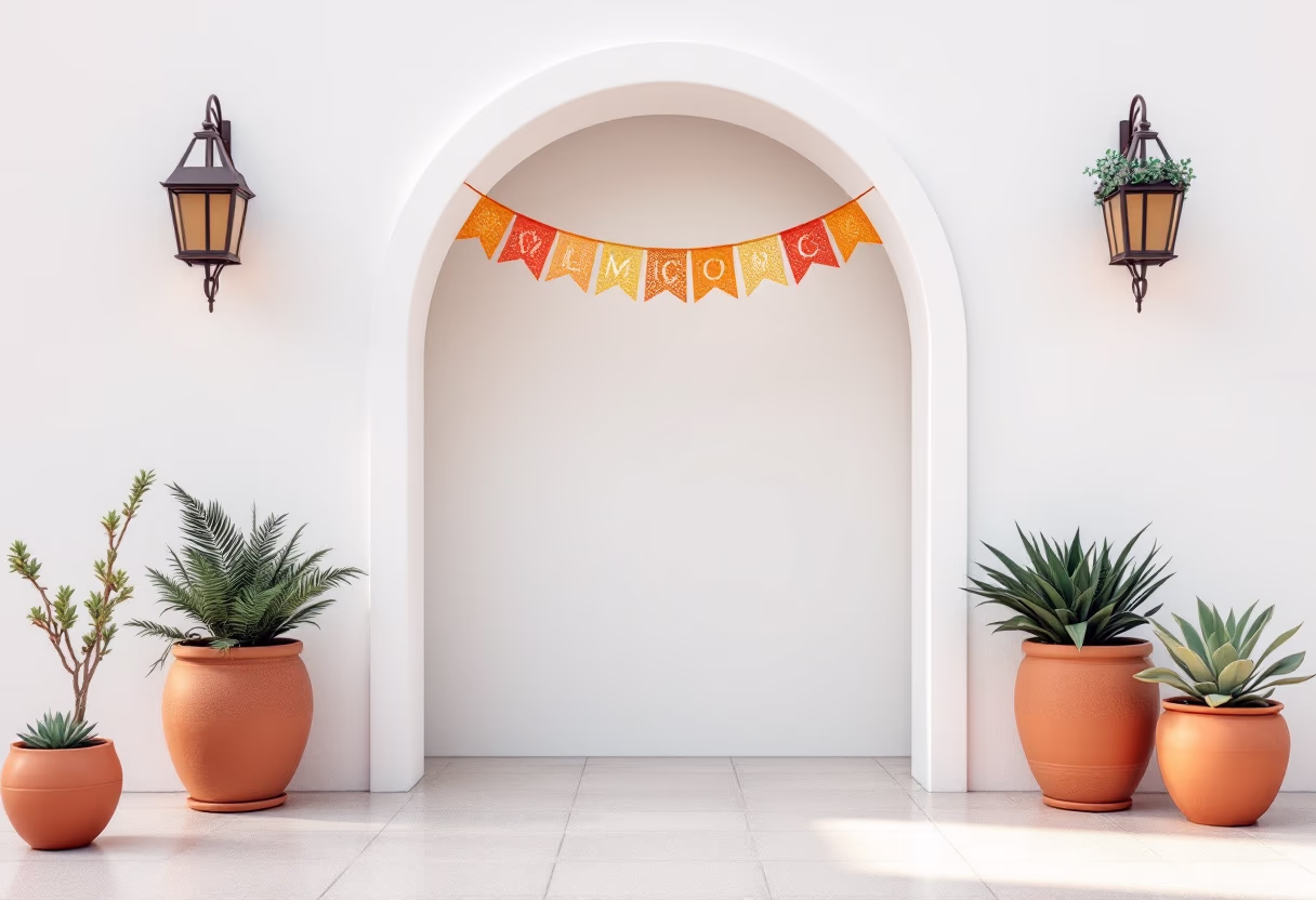 welcoming restaurant entrance (for a mexican restaurant)