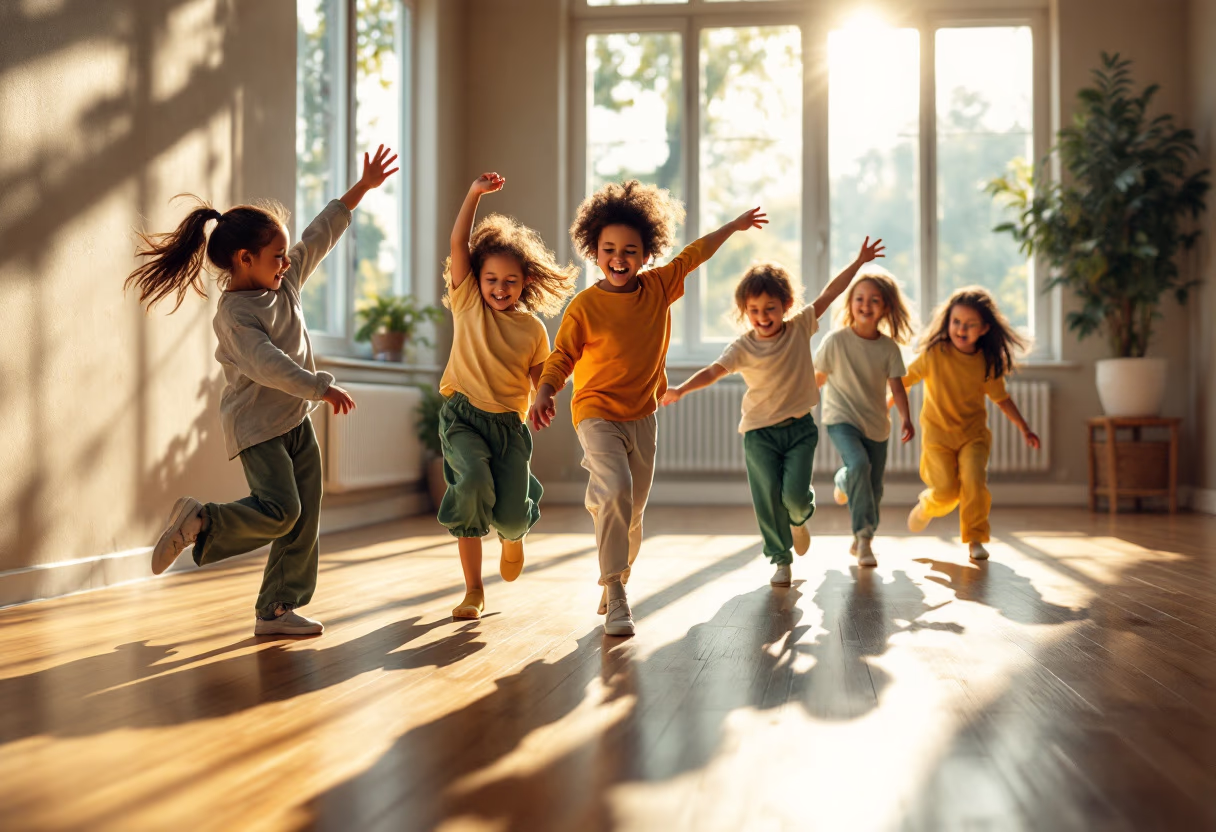 image of kids participating in a dance class