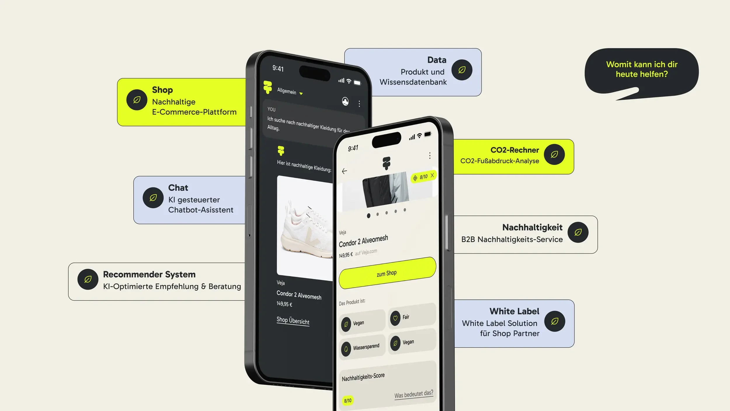 ZUSA - Shopübersicht mit Produktkategorien