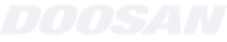 Doosan wordmark logo in bold italic gray capital letters.