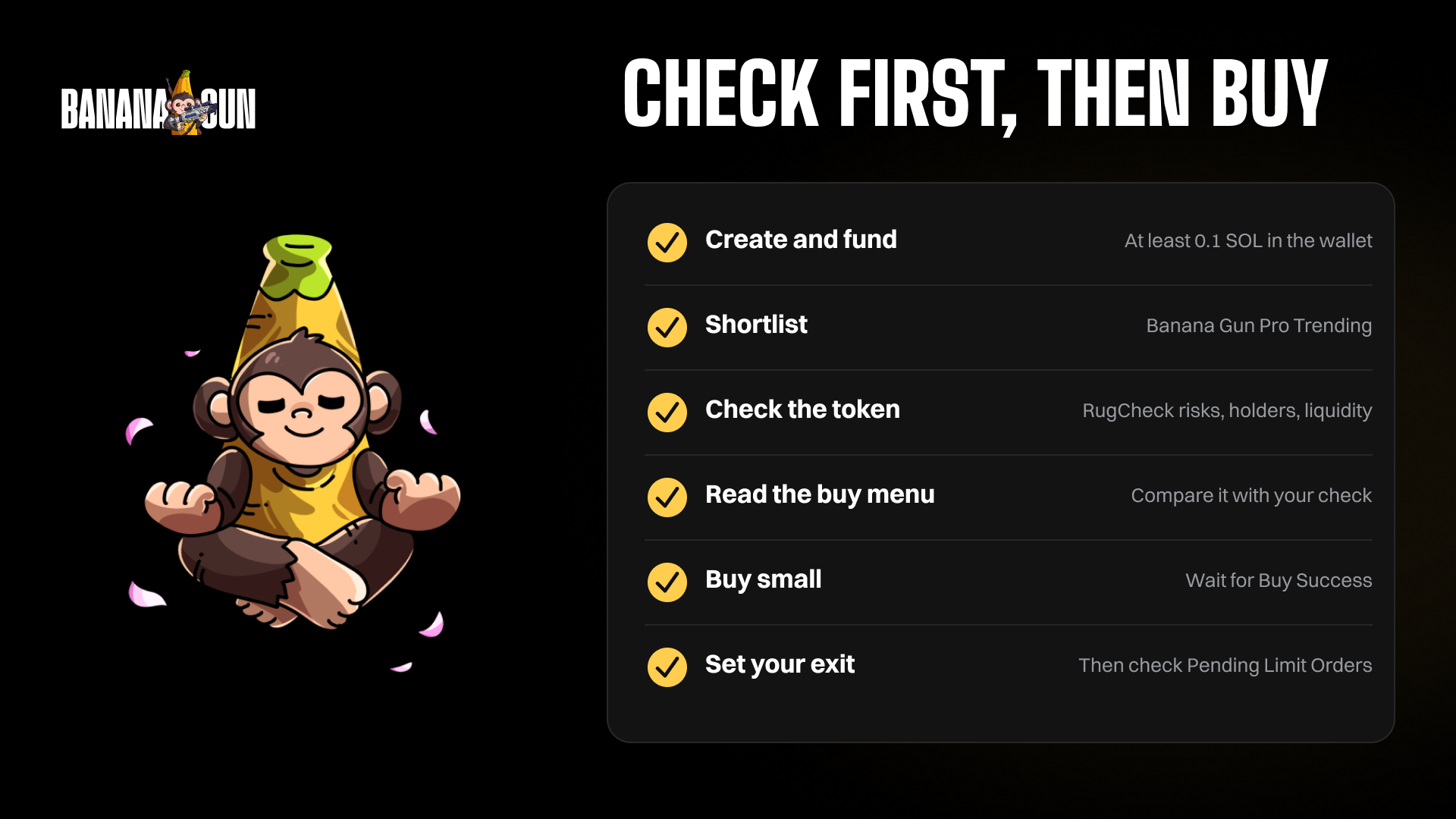 Check first, then buy: 6 steps