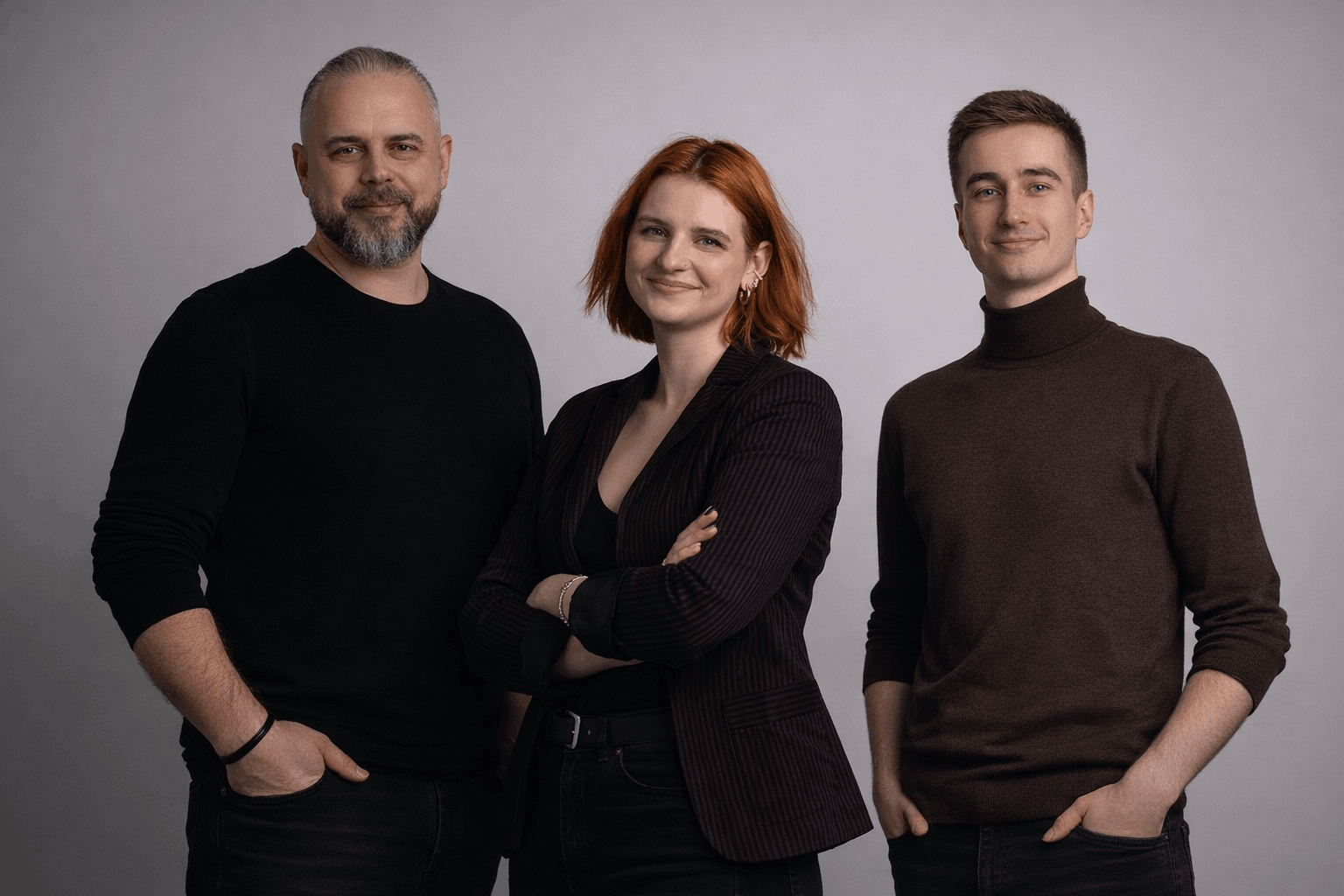 ForePrime team standing in front of the camera