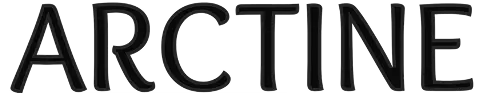 Text graphic displaying the word "ARCTINE" in bold black capital letters on a transparent background.