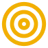 An outline icon of a bullseye target, representing hackathons and challenges.