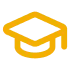 Graduation cap icon representing educational support