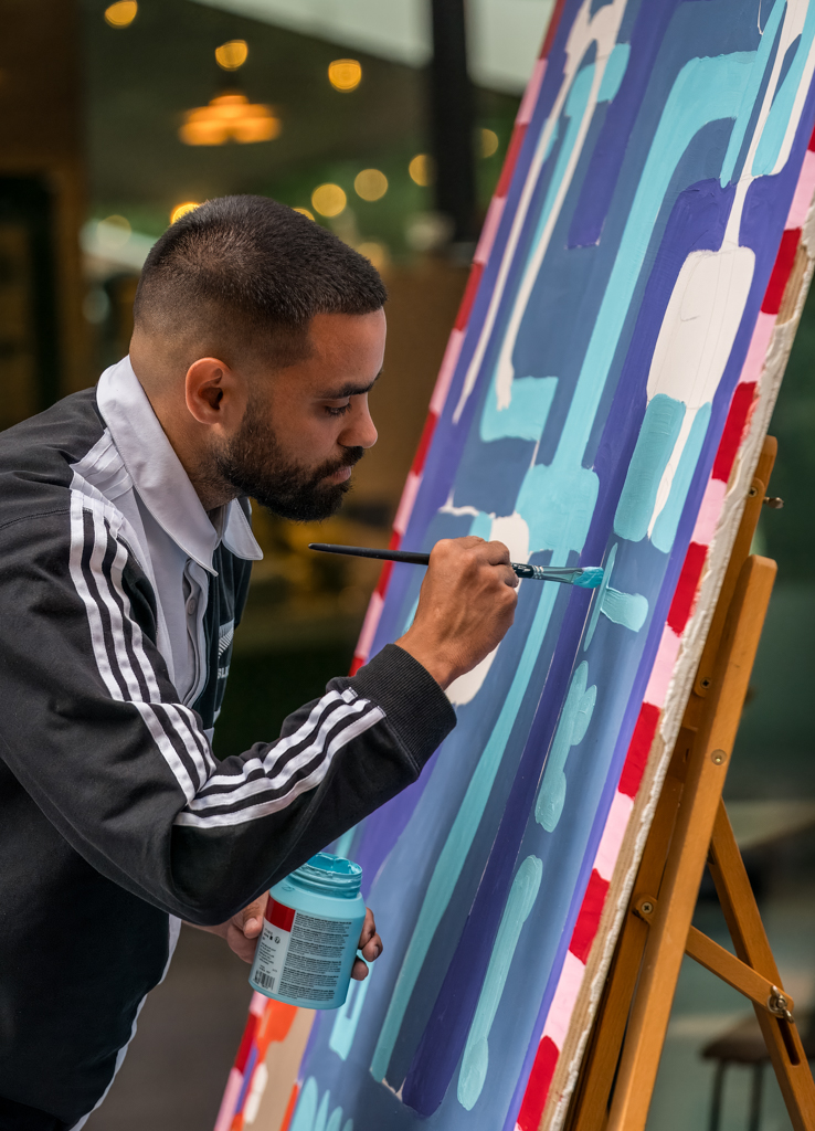 Kunstwerk van Dynamic Arts kunstenaar Snars tijdens Nachtblik bij Singer Laren