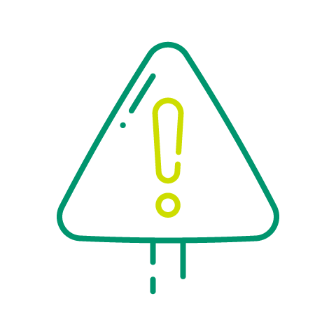 Risk warning icon.