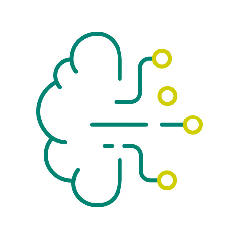 An icon with a cloud and links coming from the cloud.