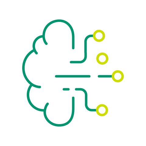 An icon with a cloud and lines coming from the cloud.