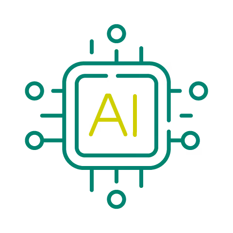 Square with AI in middle.