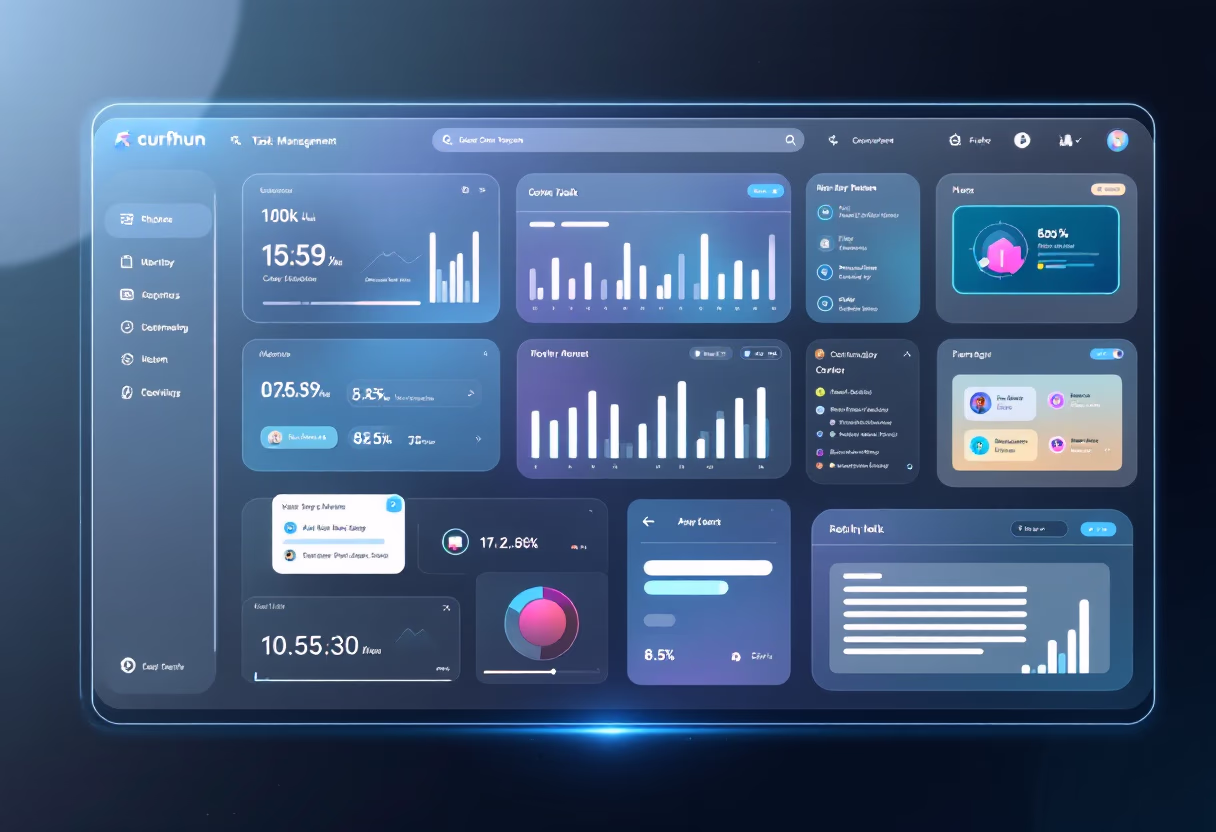 interface of task management module (for a productivity tools business)