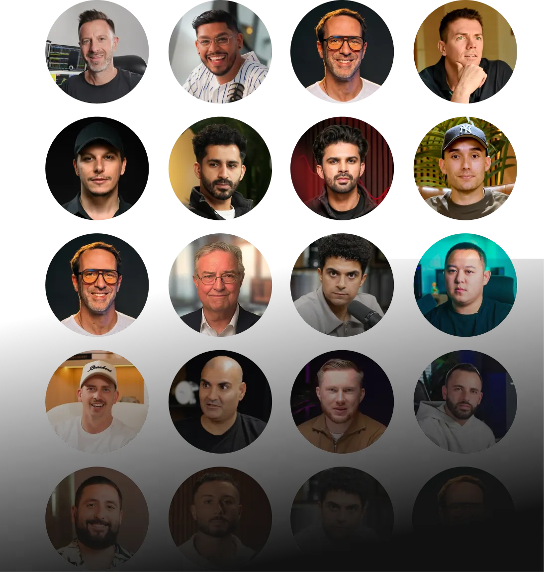 Grid of Chart Academy instructor headshots