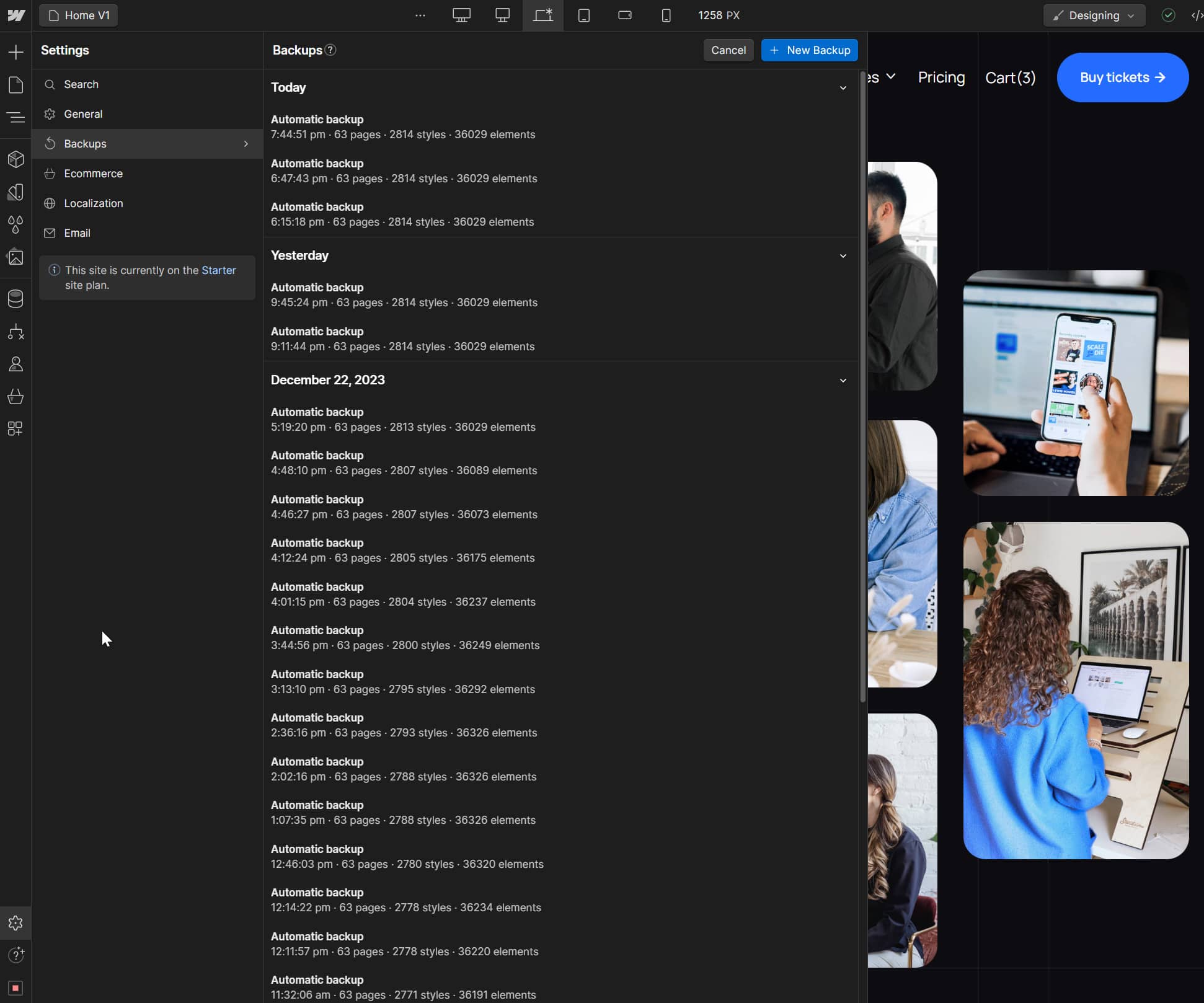 Webinar X Webflow Template And Ui Kit - Backups