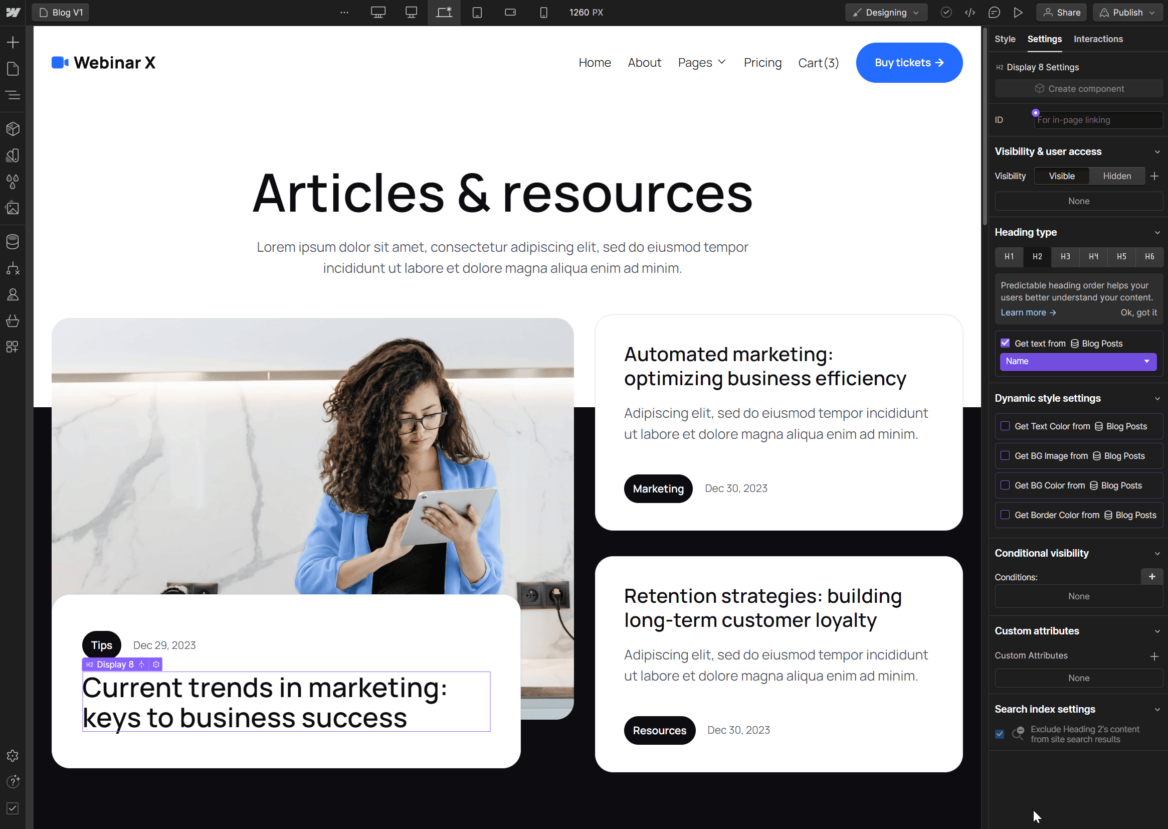 Webinar X Webflow Template And Ui Kit - Cms Content