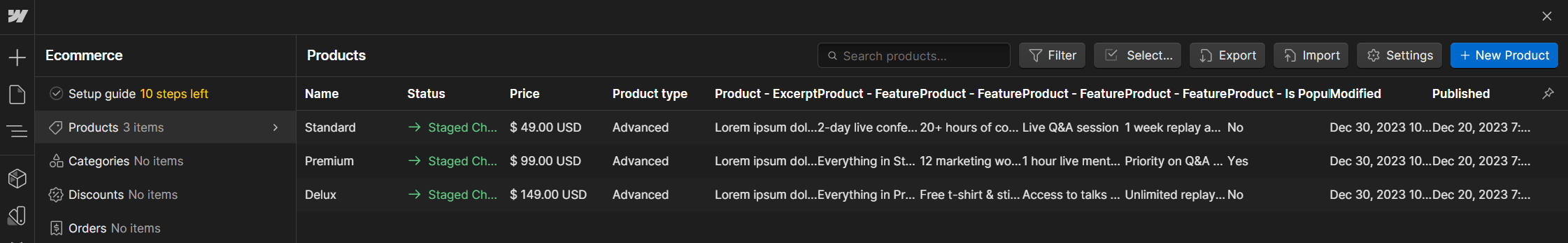 Webinar X Webflow Template And Ui Kit - Ecommerce Collection