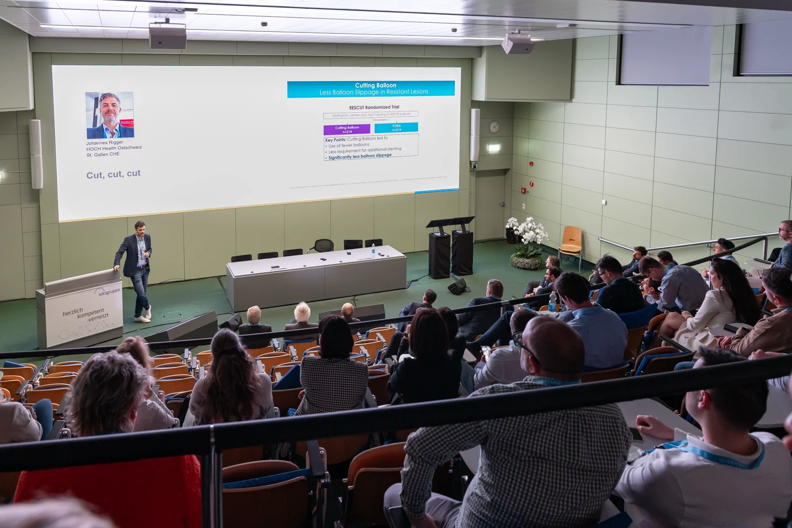 Main lecture hall during the session · Day 1 · LUKS Lucerne
