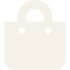 Simple beige shopping bag icon with two handles and two circular holes near the top.