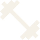 Icon of a dumbbell with square weights on each end, representing fitness or weightlifting.