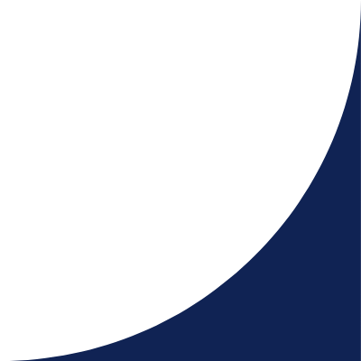 Dark blue quarter-circle shape forming a curved corner in the bottom right on a transparent background.