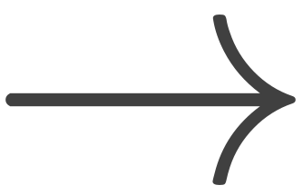 Black right-pointing arrow with a thick stem and curved arrowhead on white background.