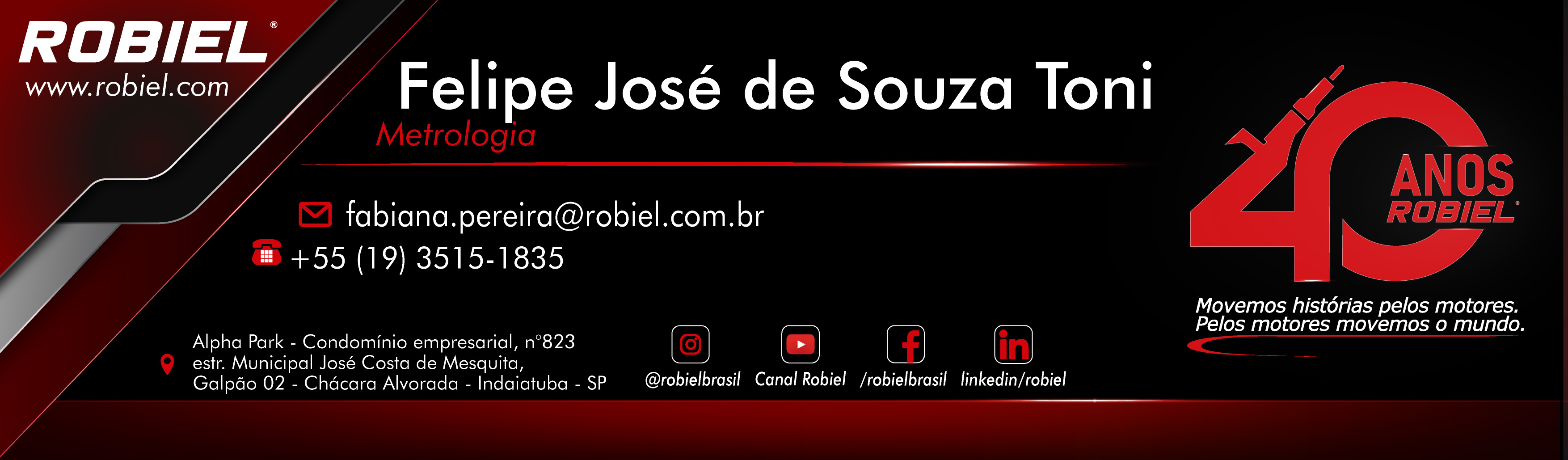 Estudos e aplicações de logos Robiel