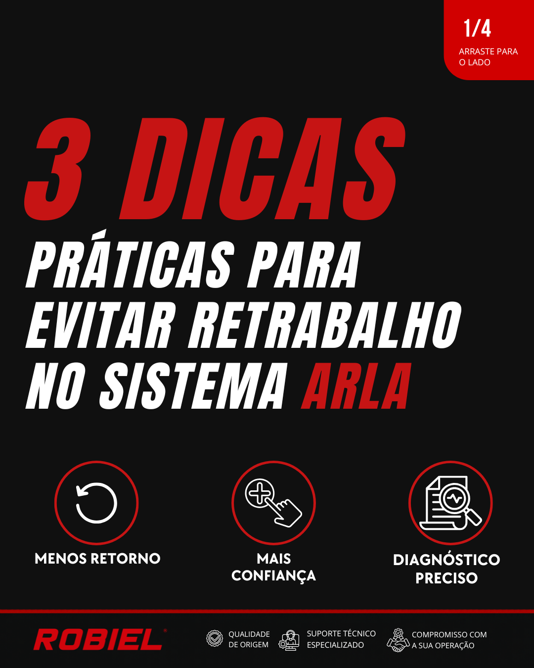Página 1 do carrossel ARLA 32