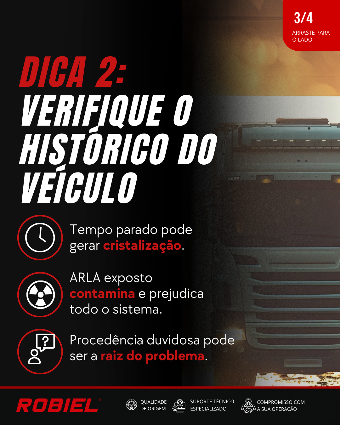 Página 3 do carrossel ARLA 32