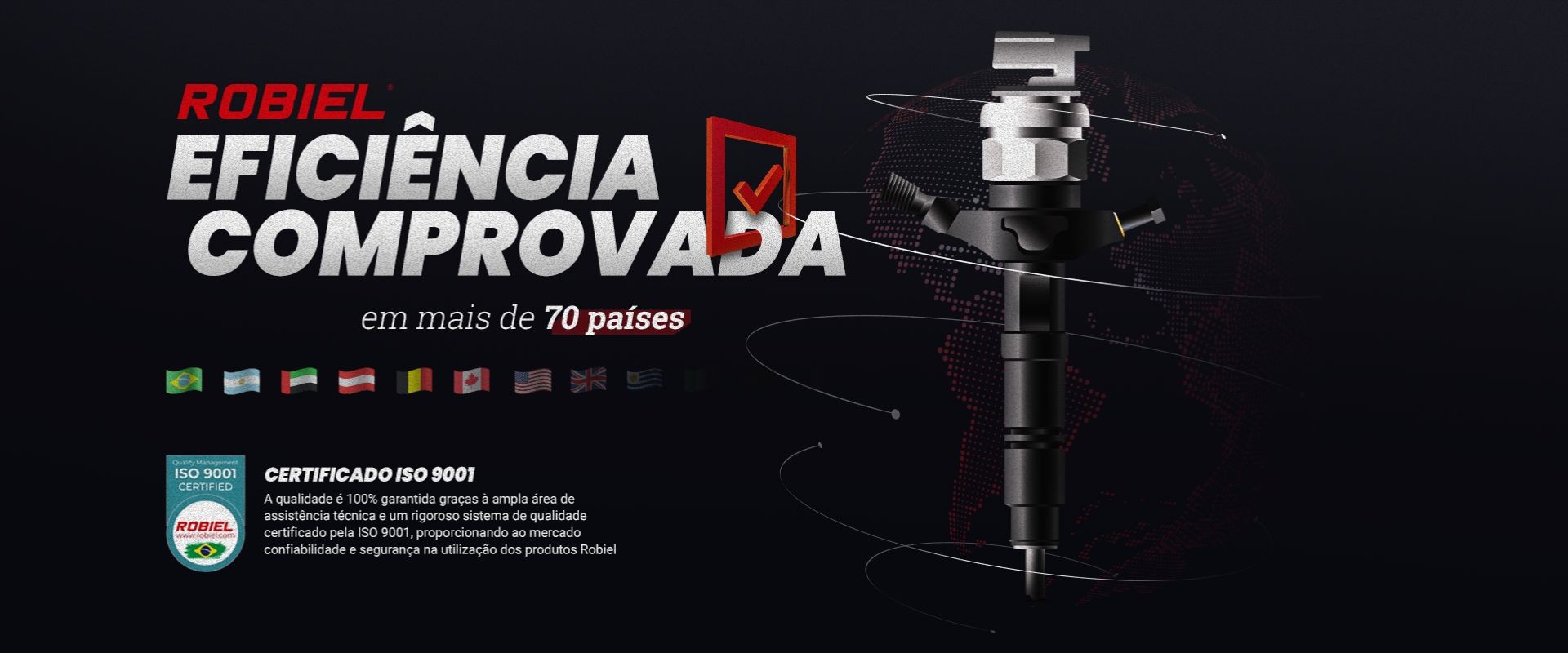 Campanha Robiel com sistema visual preto e vermelho