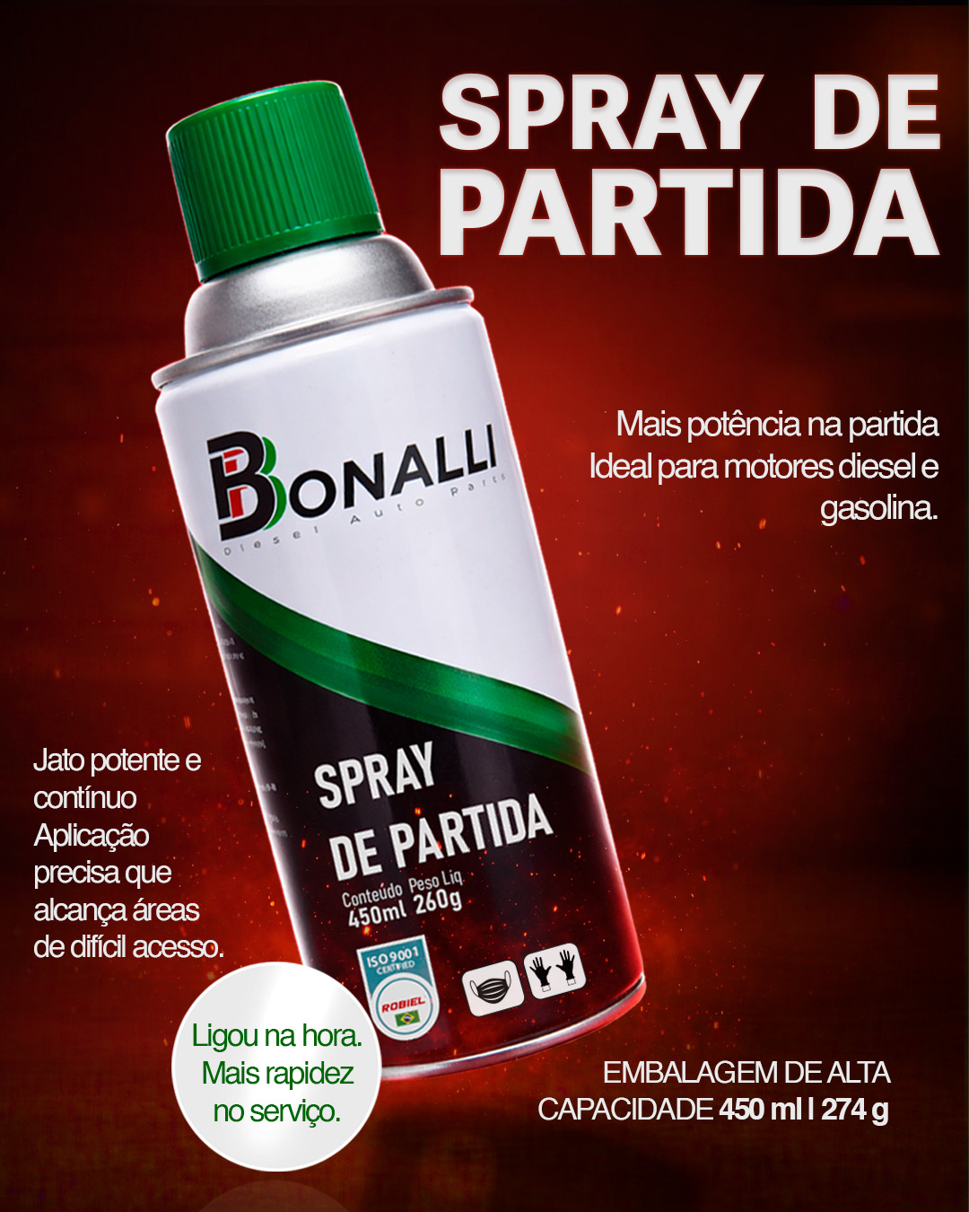 Peça de divulgação do Spray de Partida Bonalli