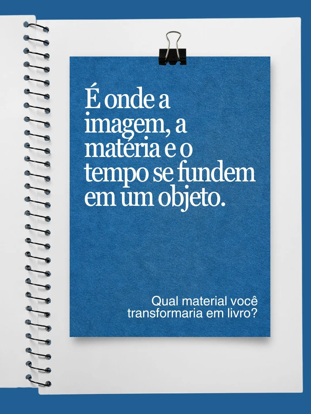 Página final do carrossel Livro de artista