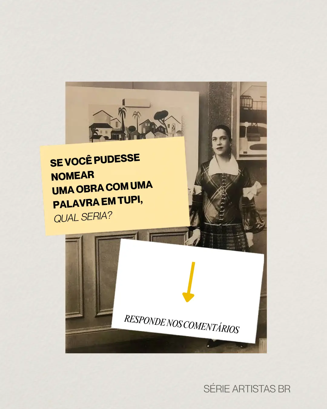 Página final do carrossel sobre Tarsila do Amaral