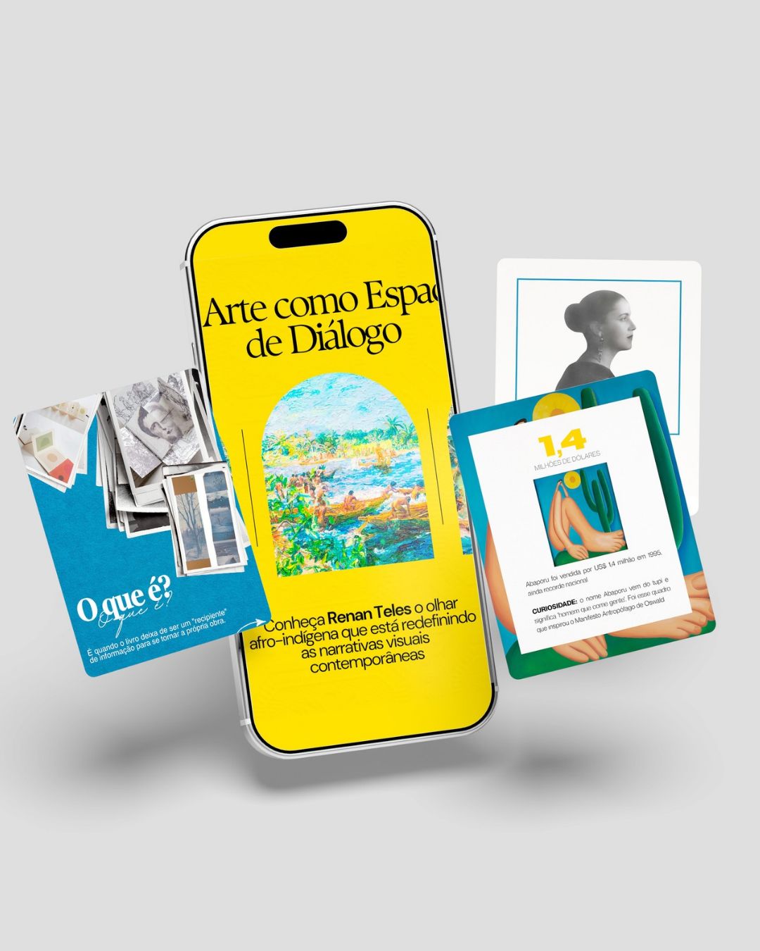 Celular e peças do sistema visual de Artes Visuais