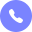 Symbol eines weißen Telefonhörers in einem blauen Kreis.
