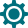 Blaues Zahnradsymbol auf weißem Hintergrund.