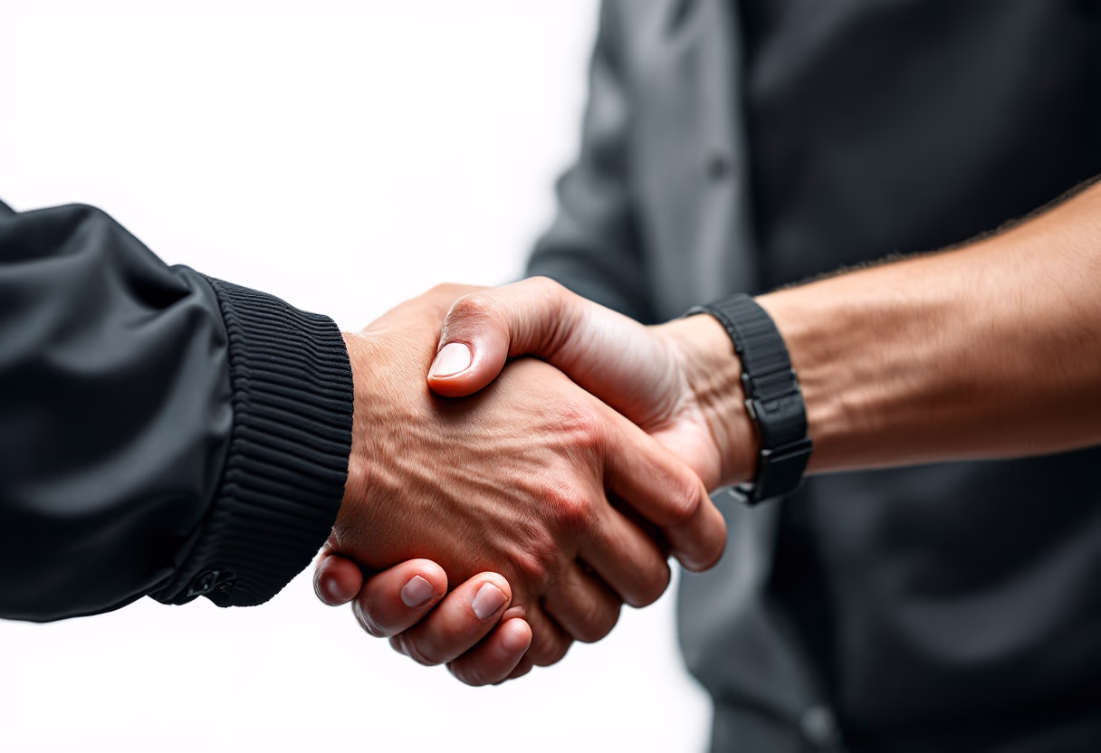 [background image] image of a handshake (for a ai fintech company)